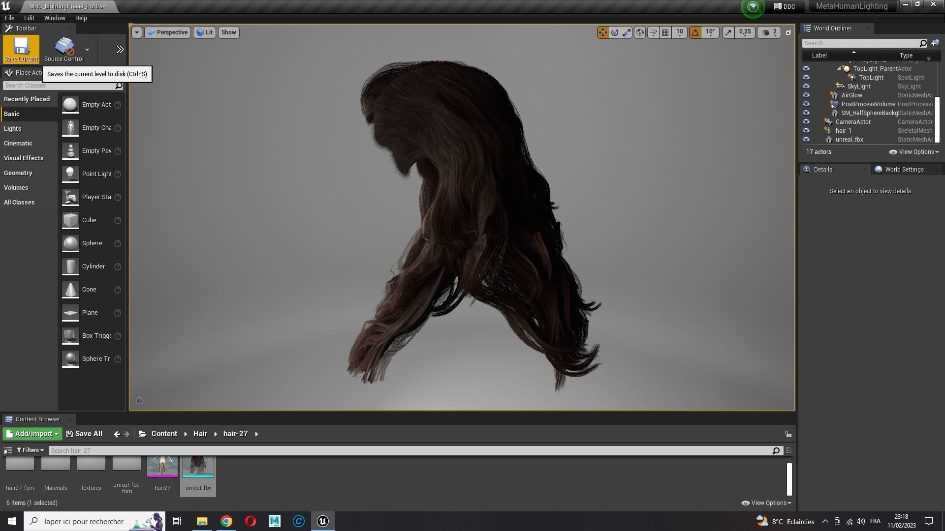 Realistic Long Hair Man Low-poly 3D model_19