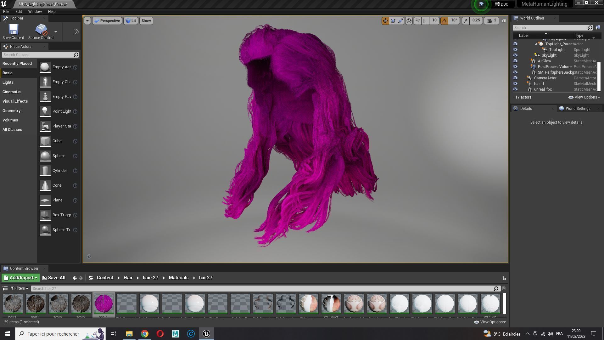 Realistic Long Hair Man Low-poly 3D model_21