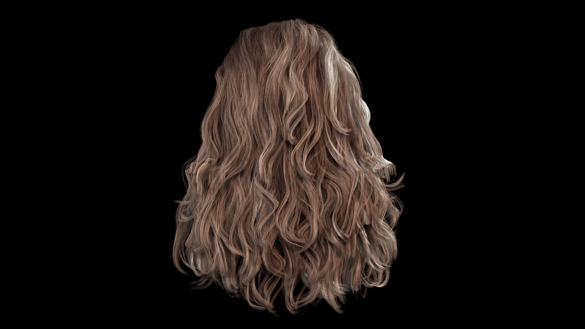 Realistic Long Hair Man Low-poly 3D model_10