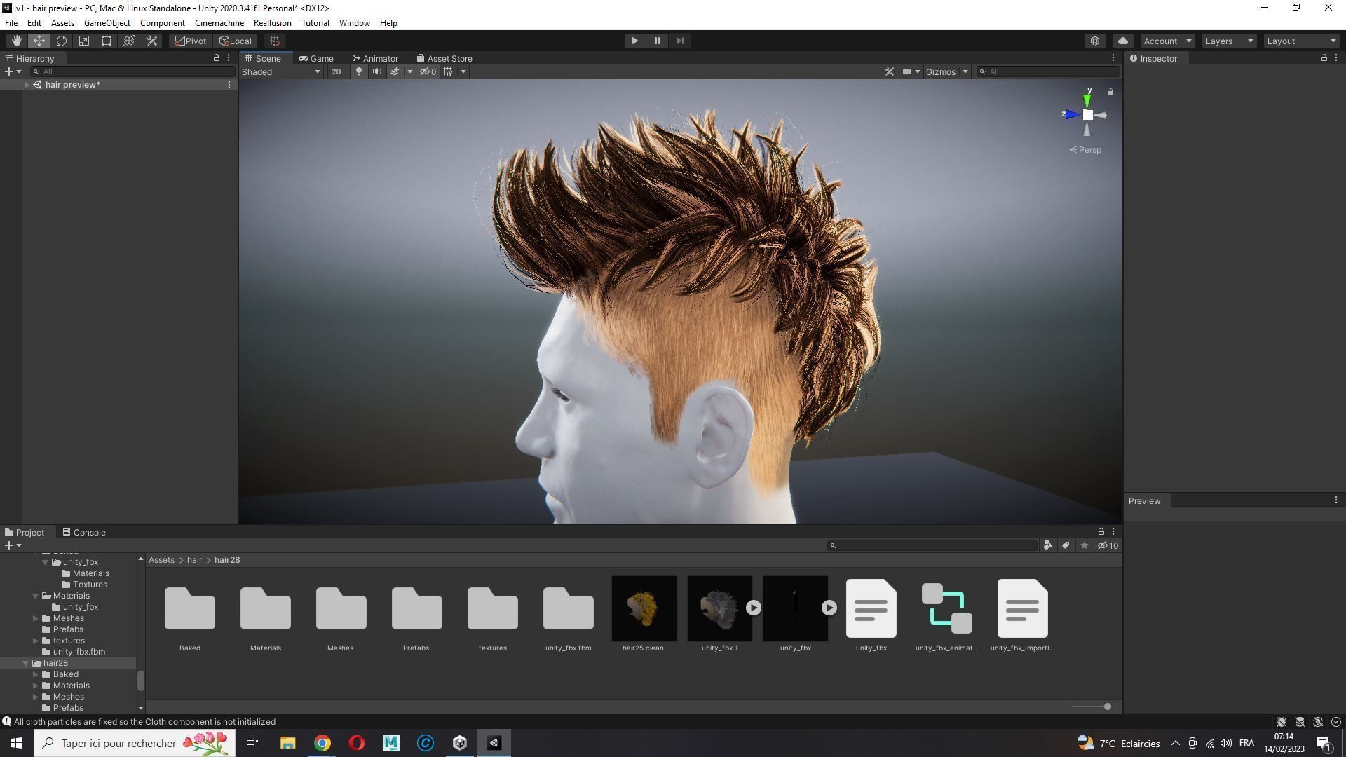 Realistic Hair hawk cyberpunk  Low-poly 3D model_27