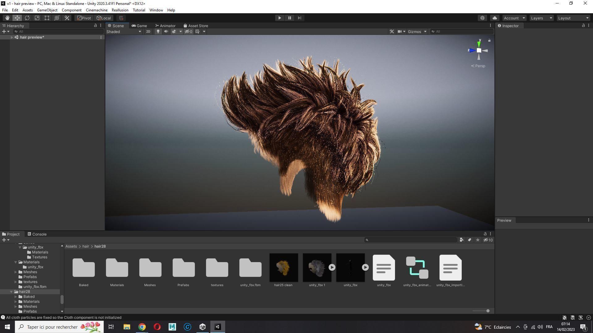 Realistic Hair hawk cyberpunk  Low-poly 3D model_28