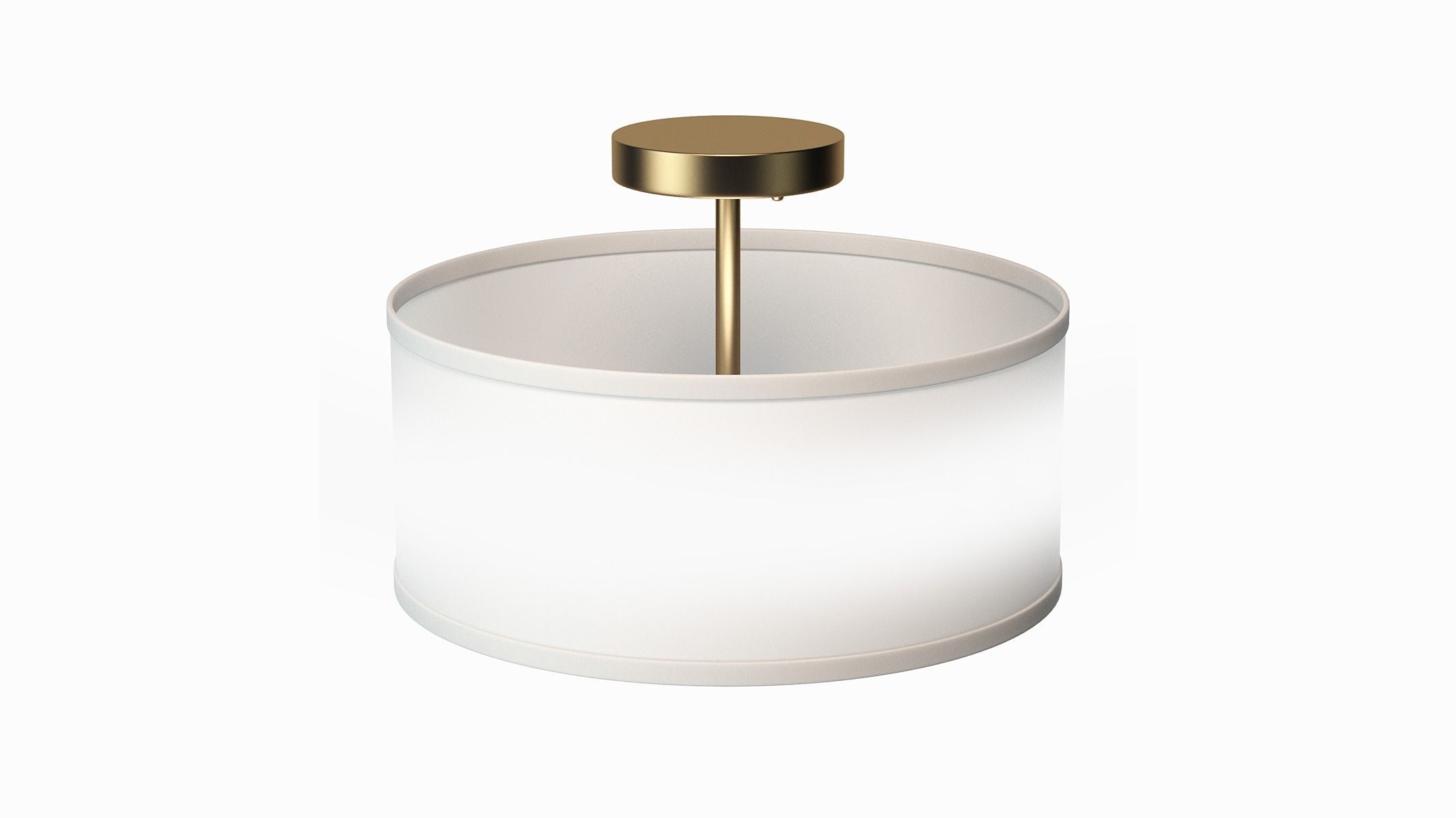 Aaru Fabric Semi Flush Mount 3D model_2