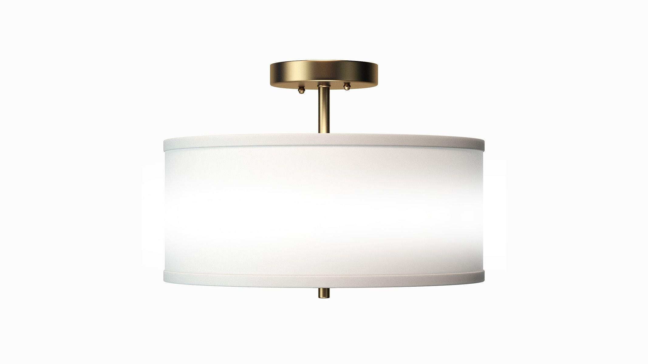 Aaru Fabric Semi Flush Mount 3D model_1