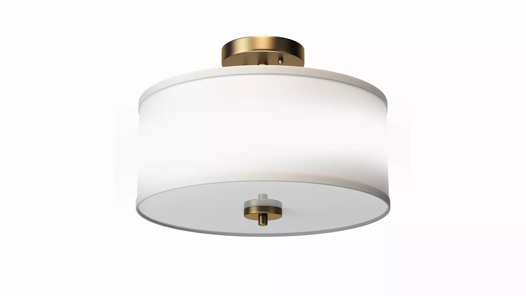 Aaru Fabric Semi Flush Mount 3D model_0