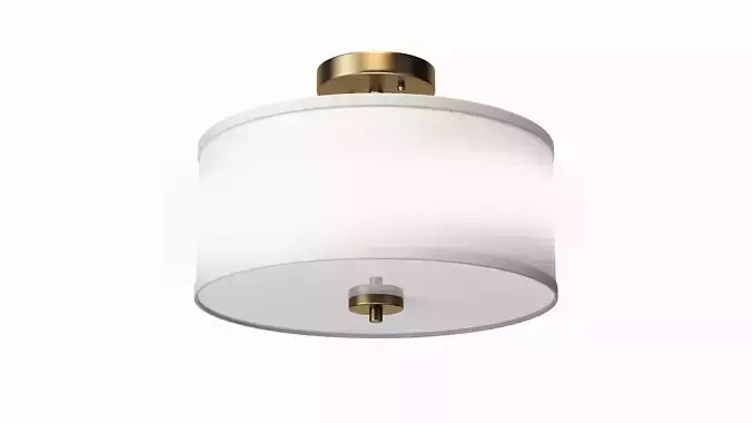 Aaru Fabric Semi Flush Mount