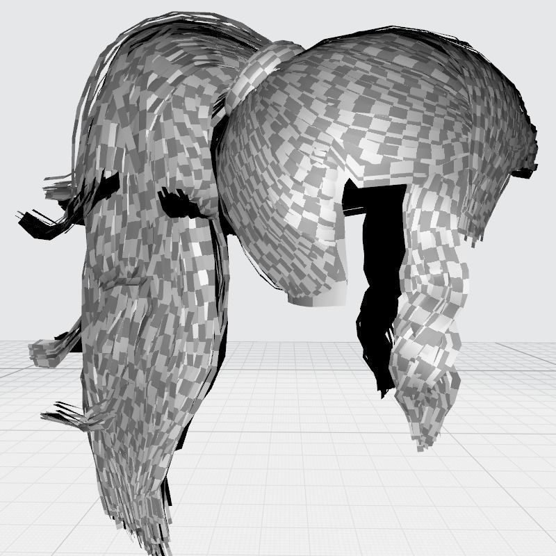 Realistic Female hair band Low-poly 3D model_28