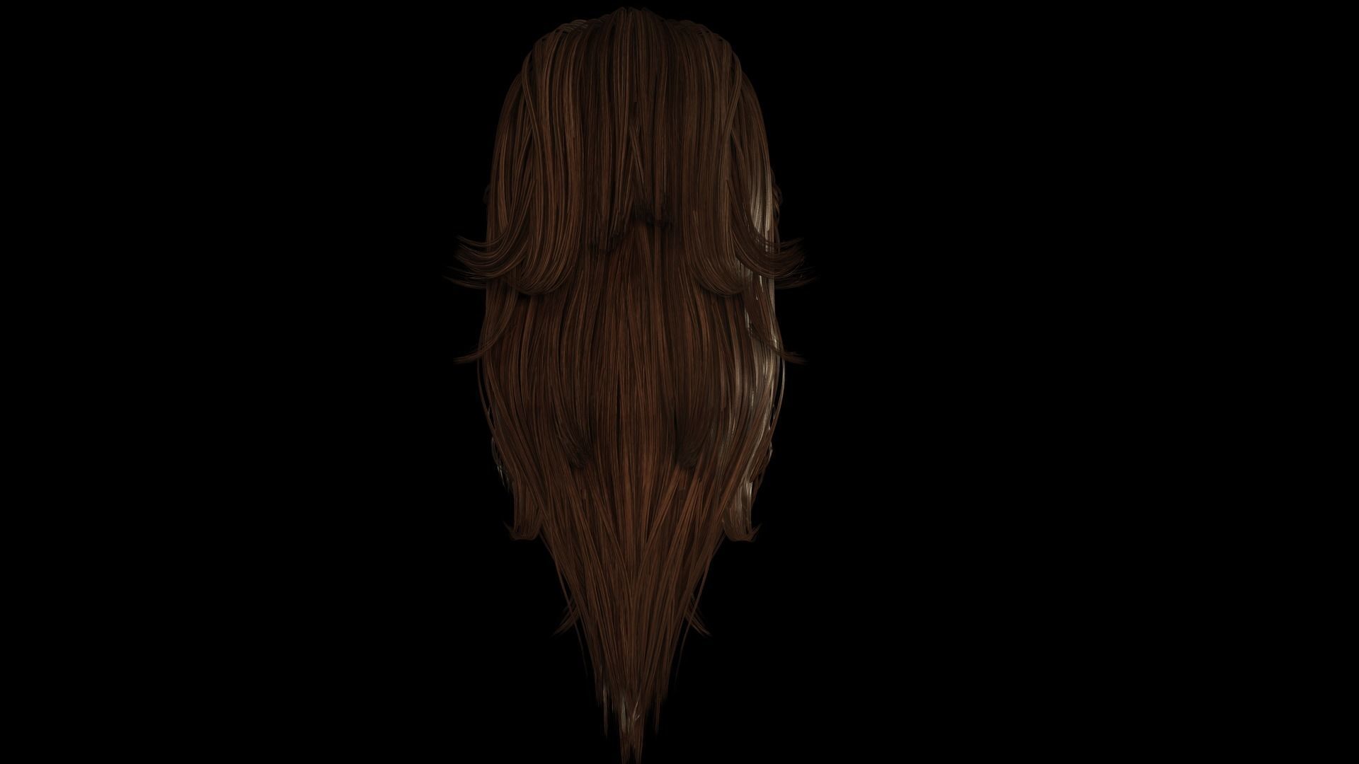 Realistic Female hair band Low-poly 3D model_8