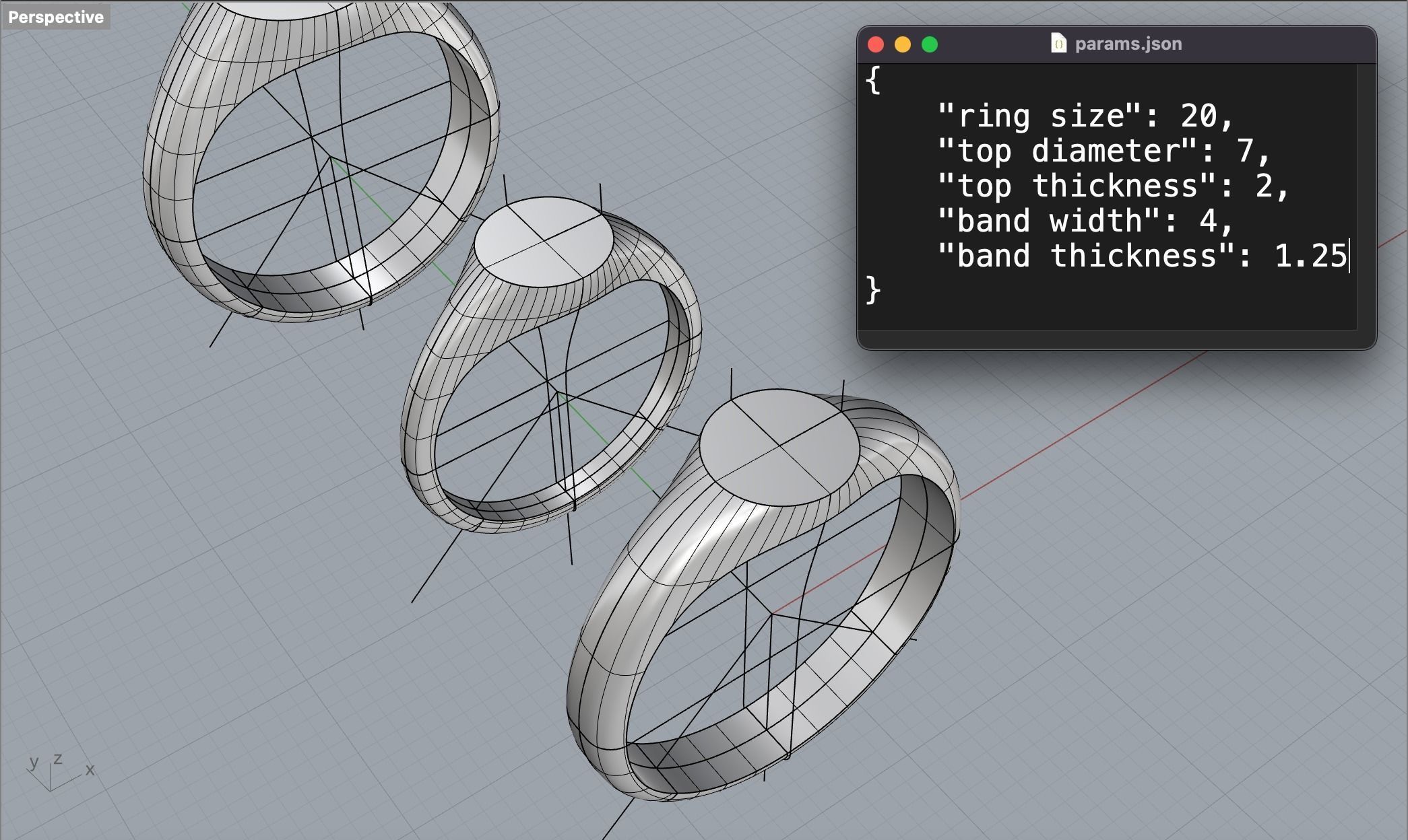 Python Script for Rhino3D Automated Ring Builder 3D model 3D printable ...