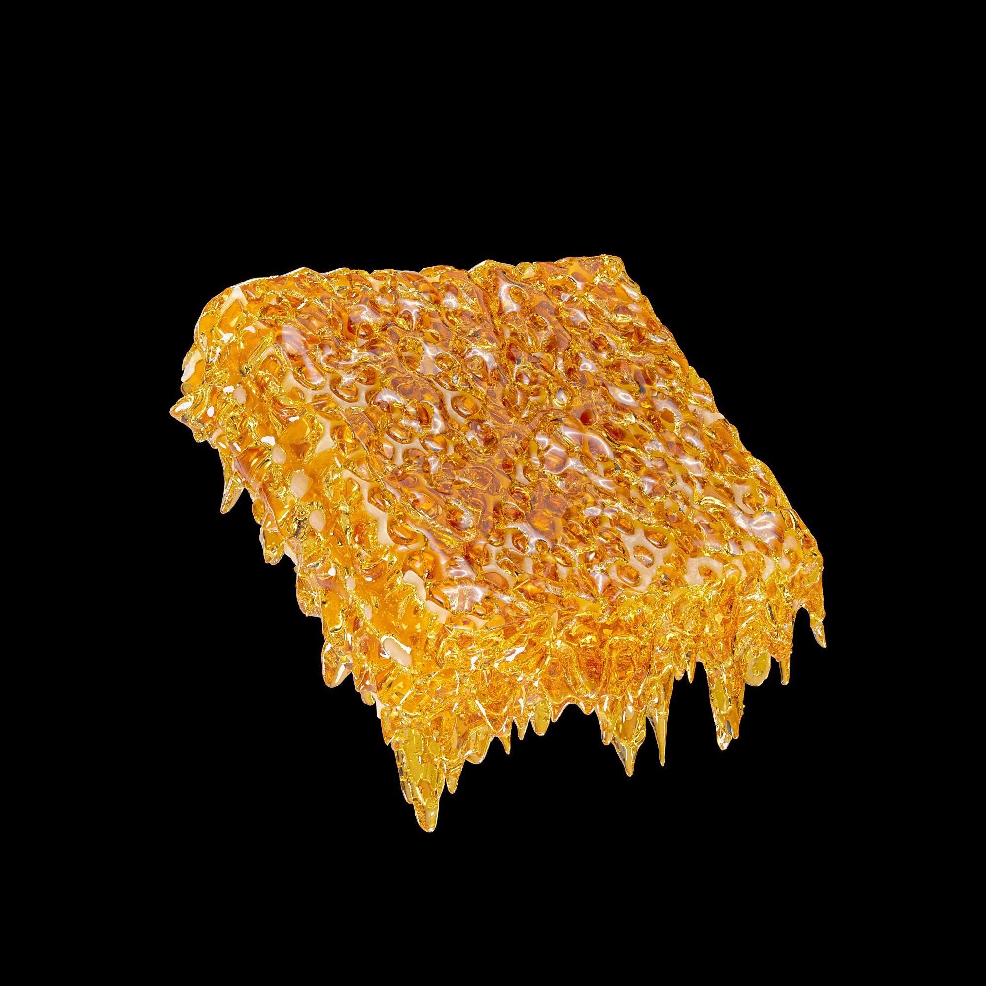 Honeycomb beeswax 3D model_2
