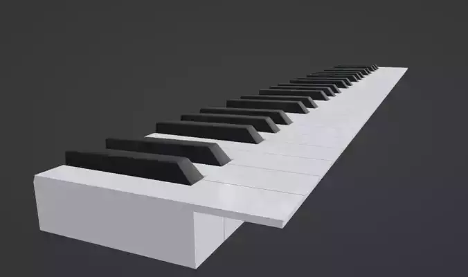 Piano Key Set 49 lowpoly