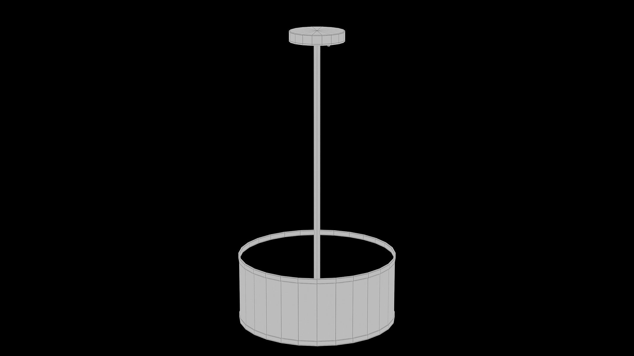 Aaru Fabric Semi Flush Mount MK2 3D model_5