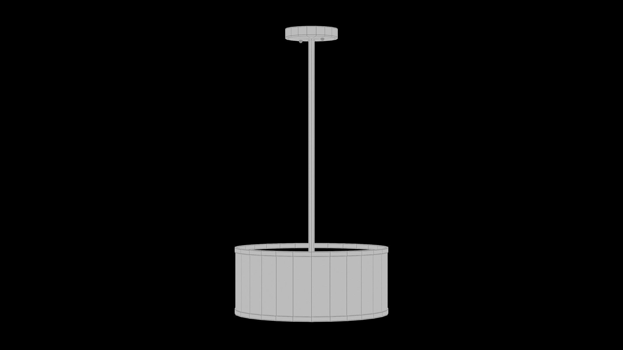 Aaru Fabric Semi Flush Mount MK2 3D model_4