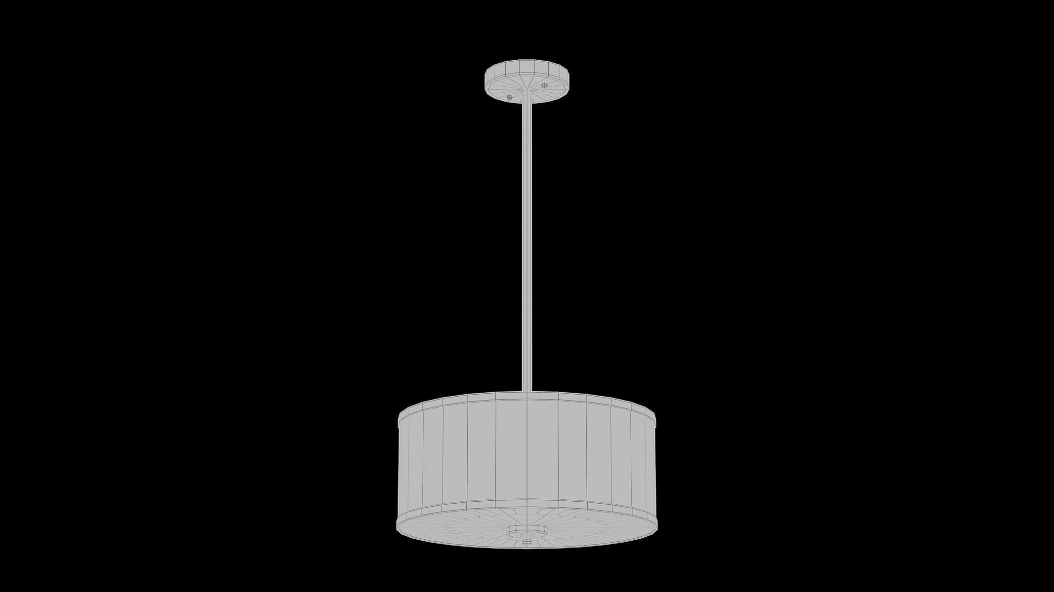 Aaru Fabric Semi Flush Mount MK2 3D model_3