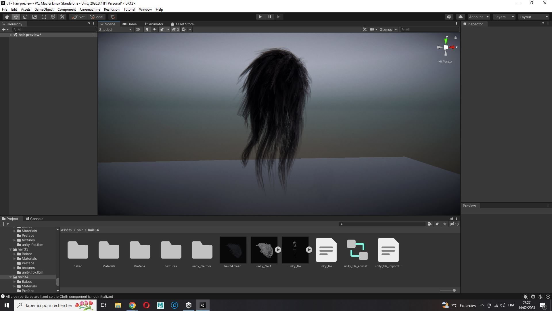 Realistic hair cyberpunk long Low-poly 3D model_25