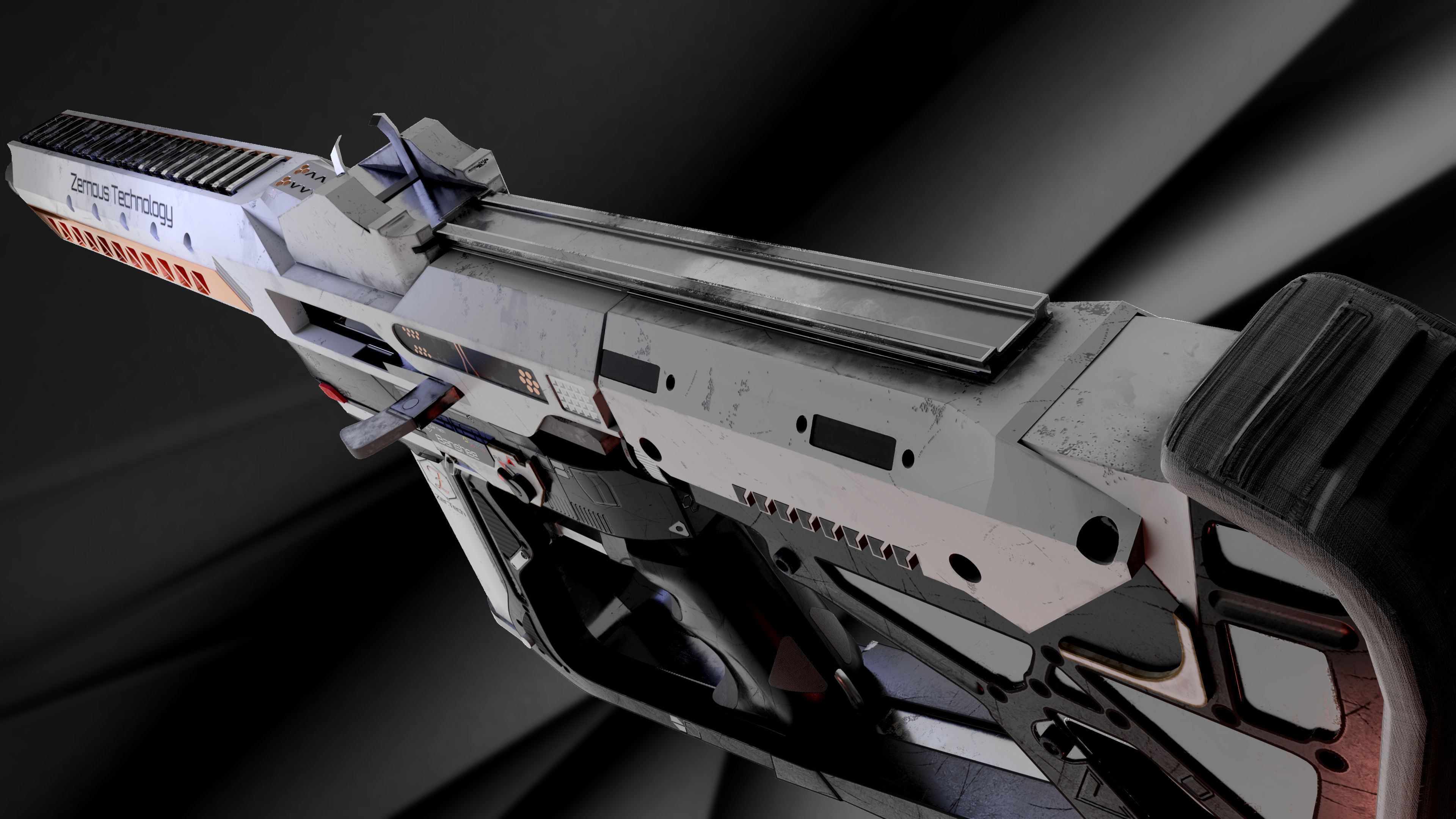ZerTech Banshee the future rifle gun 3D model_2