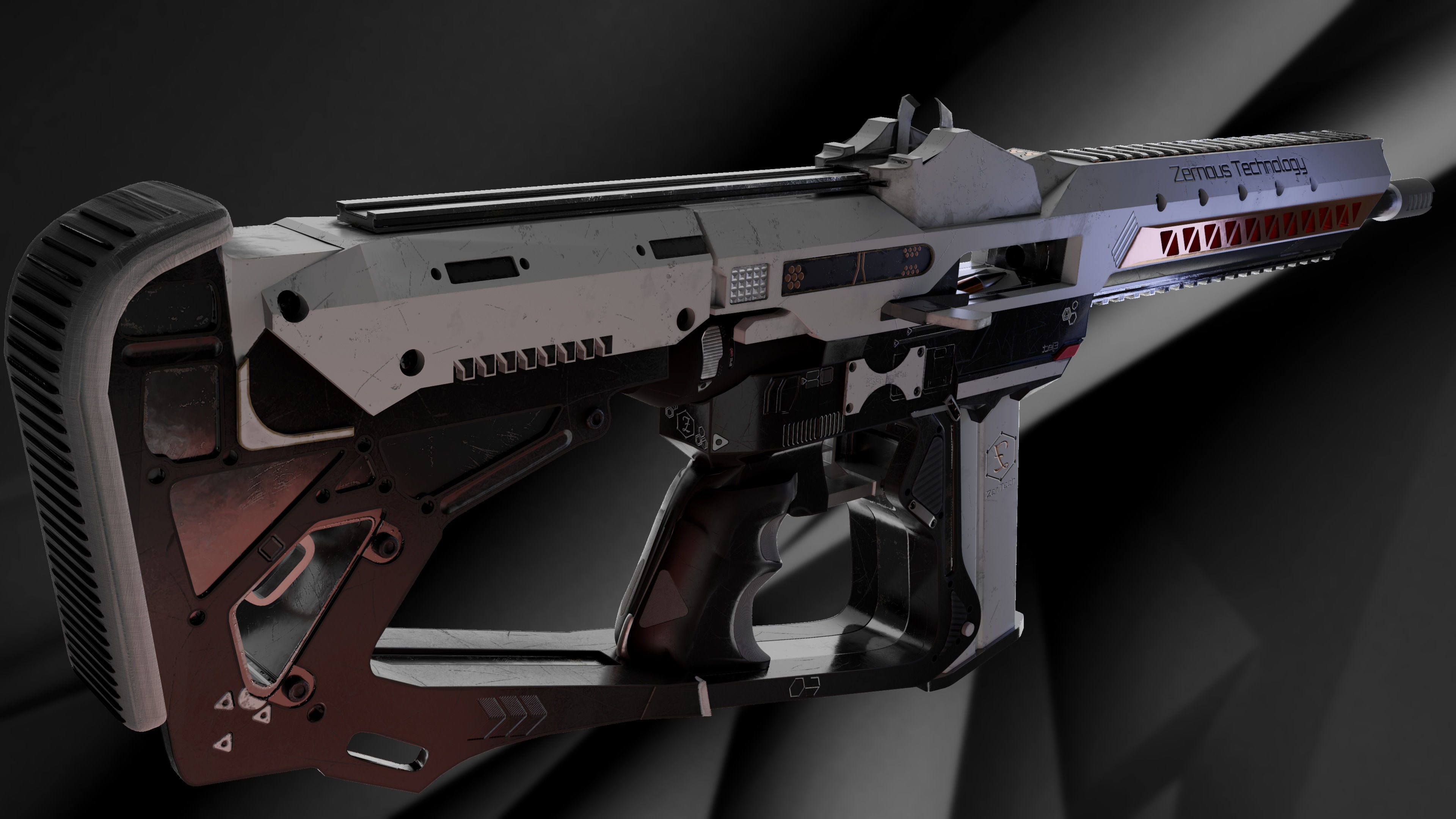 ZerTech Banshee the future rifle gun 3D model_4