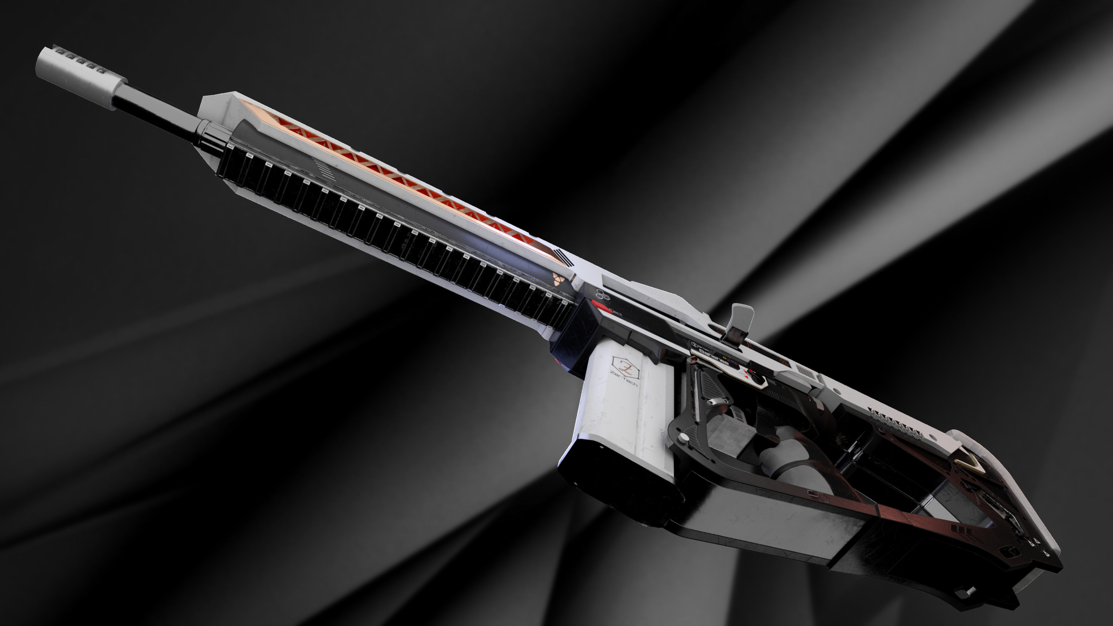 ZerTech Banshee the future rifle gun 3D model_3