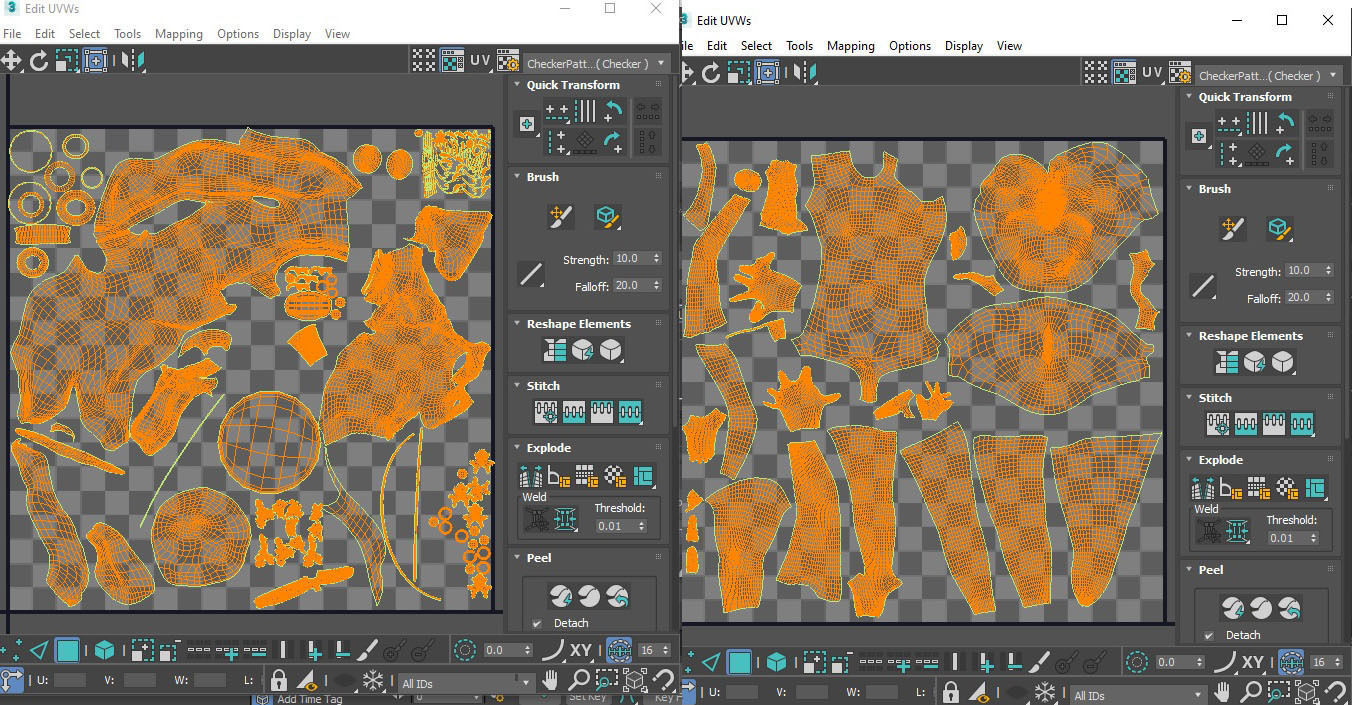 Greek Statue Female Low-poly 3D model_21