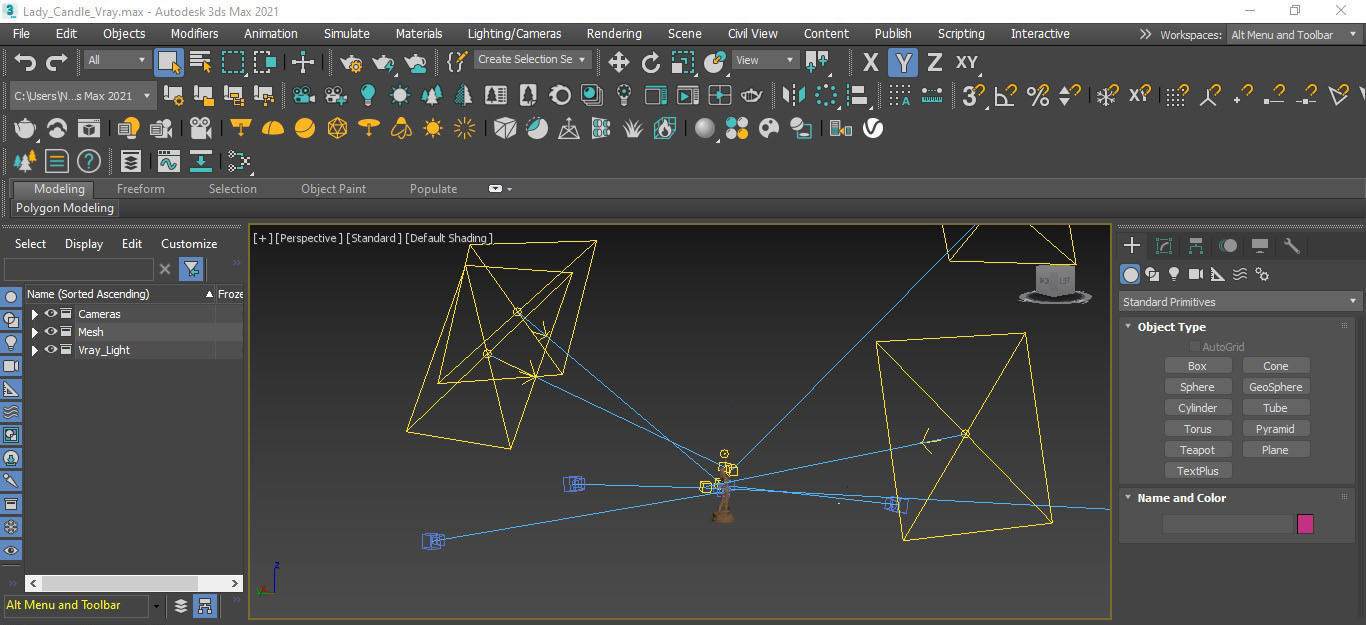Greek Statue Female Low-poly 3D model_26