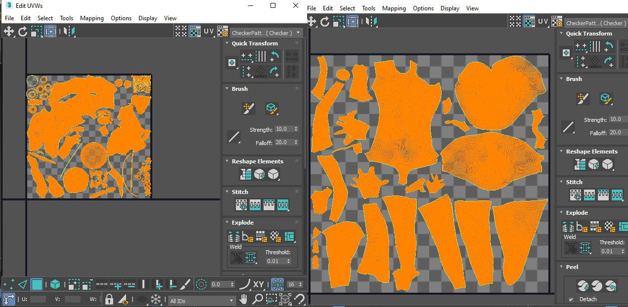 Greek Statue Female Low-poly 3D model_22
