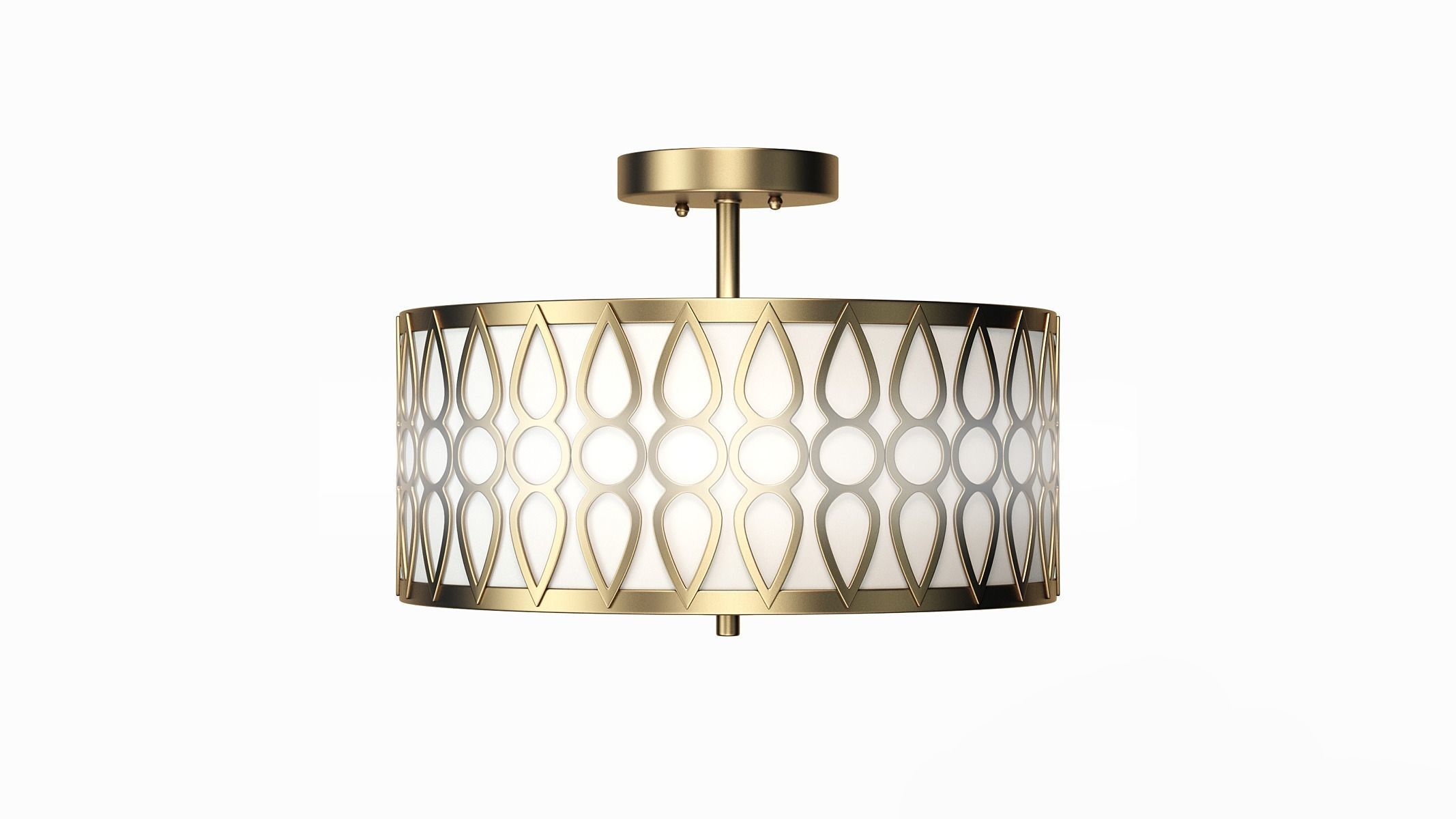 Aaru Fabric Semi Flush Mount MK3 3D model_1