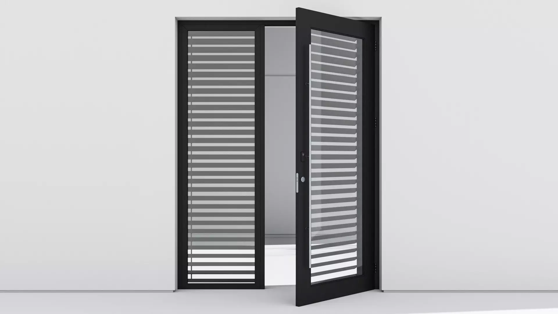 Aluminium door 129 3D model_0