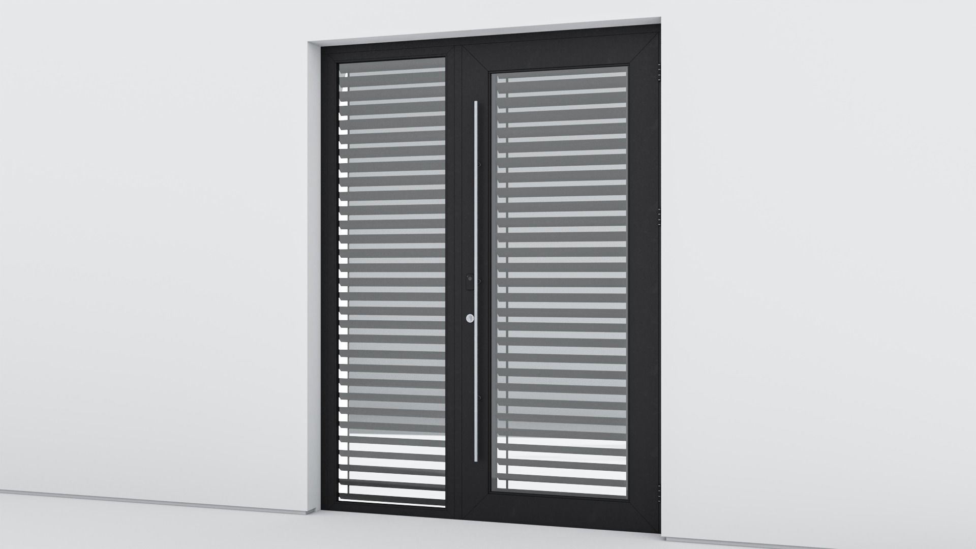 Aluminium door 129 3D model_2