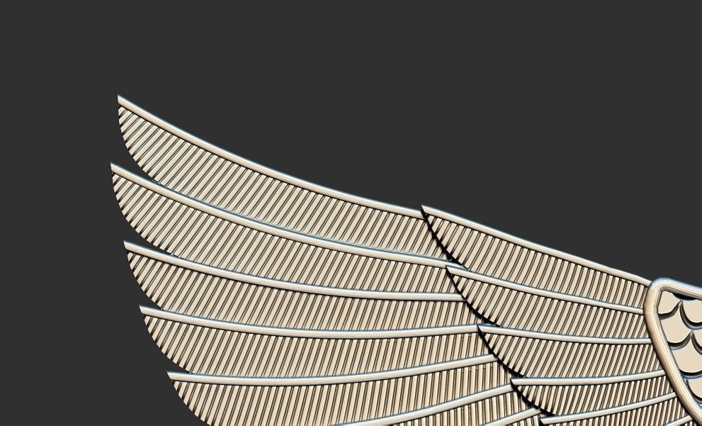 pharaoh ISIS wings 3d printable model cnc 3D print model_5