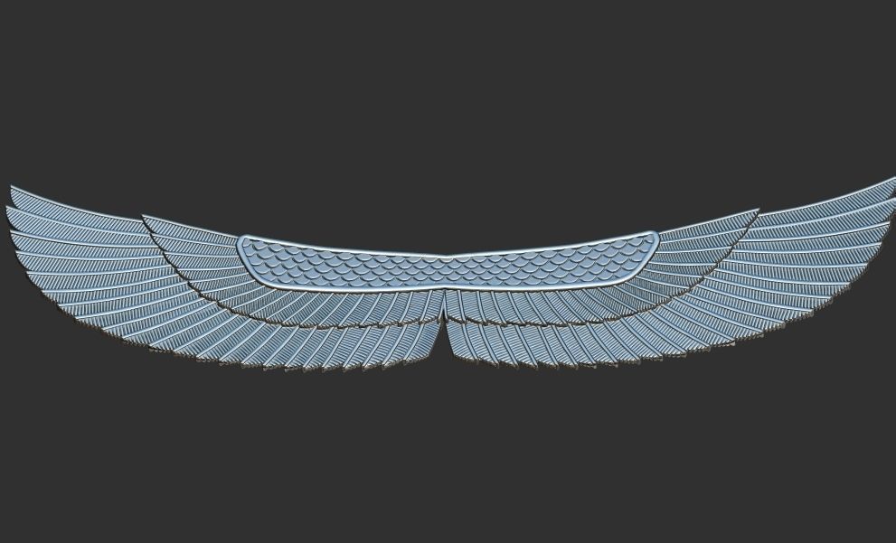 pharaoh ISIS wings 3d printable model cnc 3D print model_1