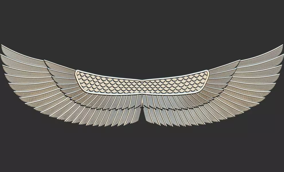 pharaoh ISIS wings 3d printable model cnc 3D print model_0