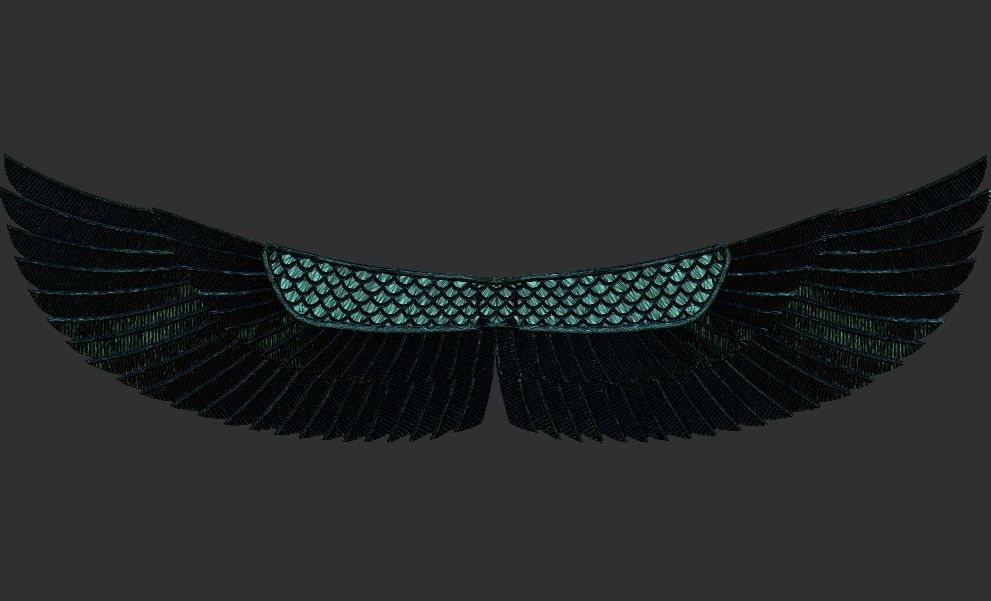 pharaoh ISIS wings 3d printable model cnc 3D print model_7