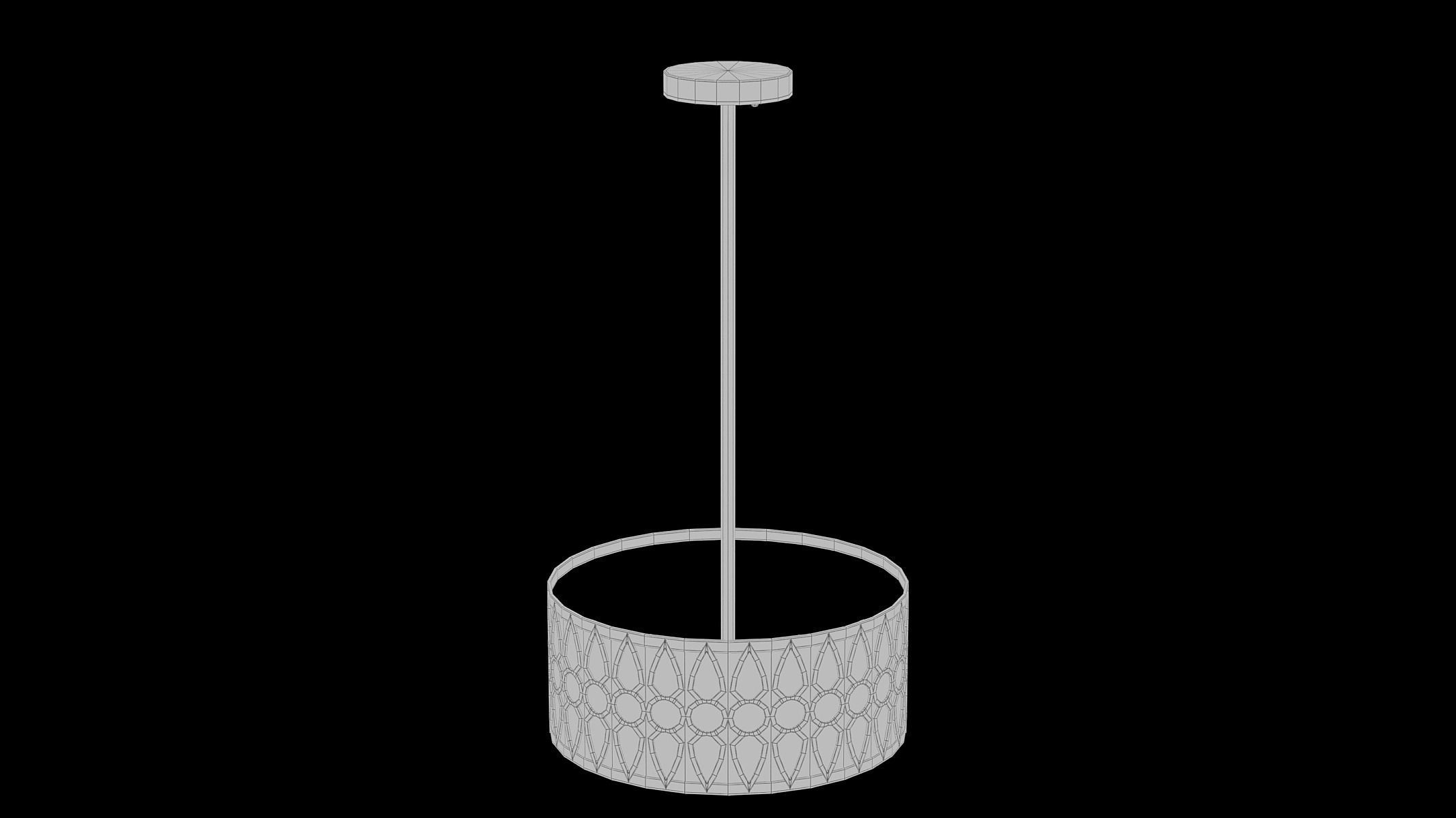 Aaru Fabric Semi Flush Mount MK3P 3D model_5