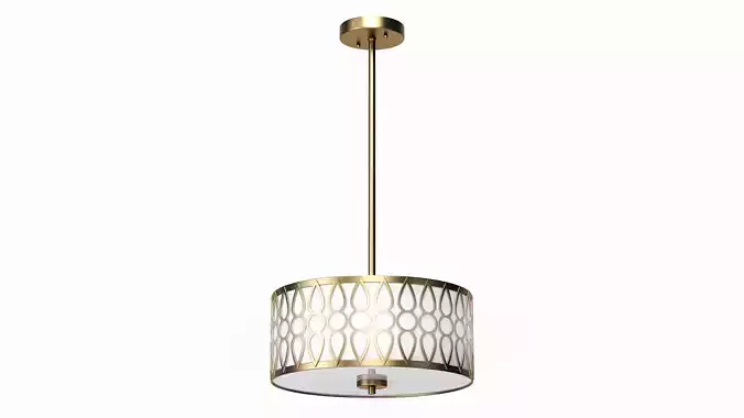 Aaru Fabric Semi Flush Mount MK3P 3D model