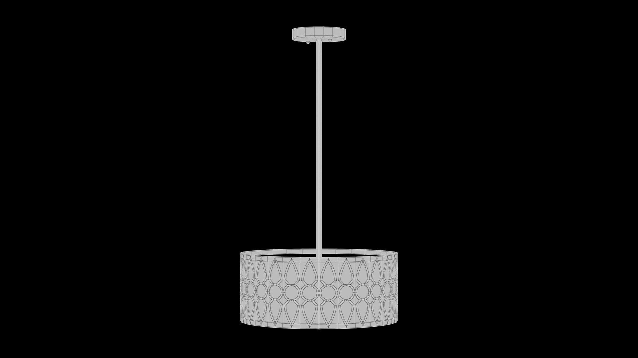Aaru Fabric Semi Flush Mount MK3P 3D model_4