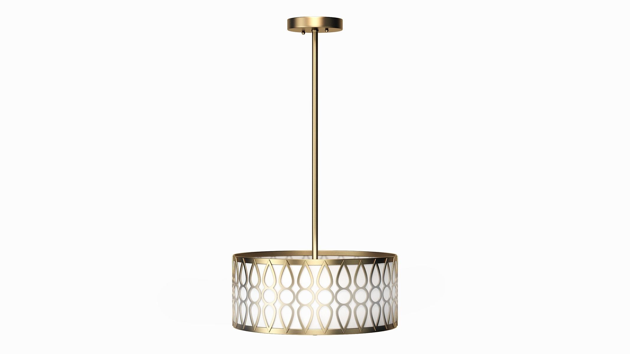 Aaru Fabric Semi Flush Mount MK3P 3D model_1