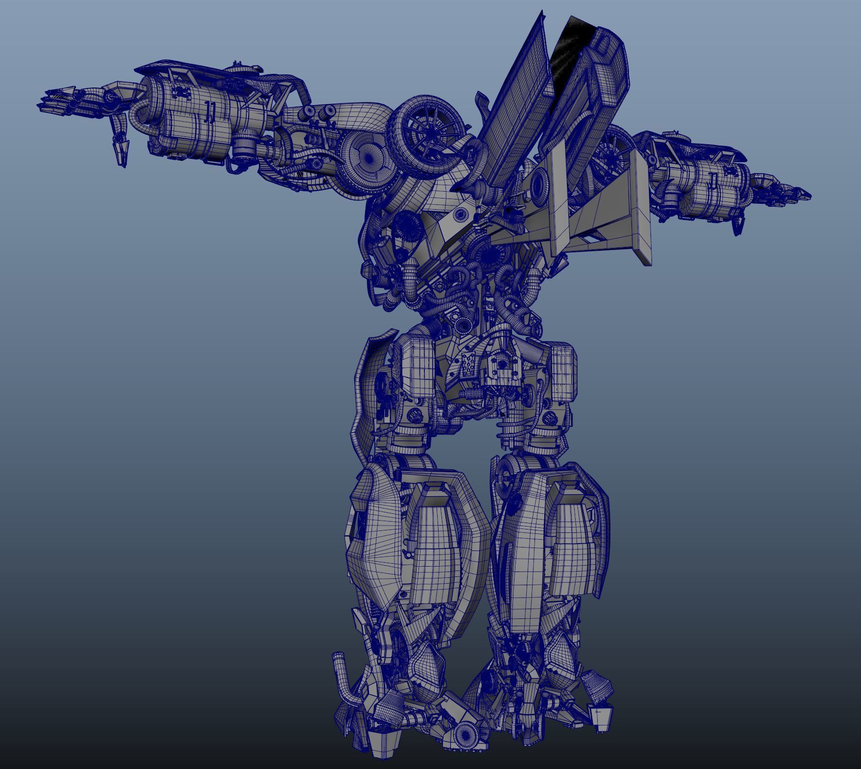 Transformers - Bumblebee - Fully Rigged and Textured 3D model_13