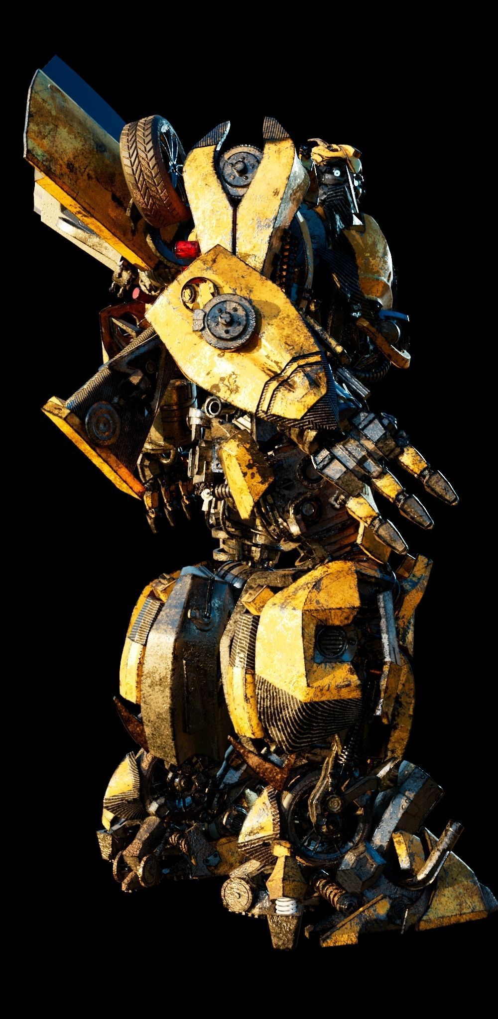 Transformers - Bumblebee - Fully Rigged and Textured 3D model_3