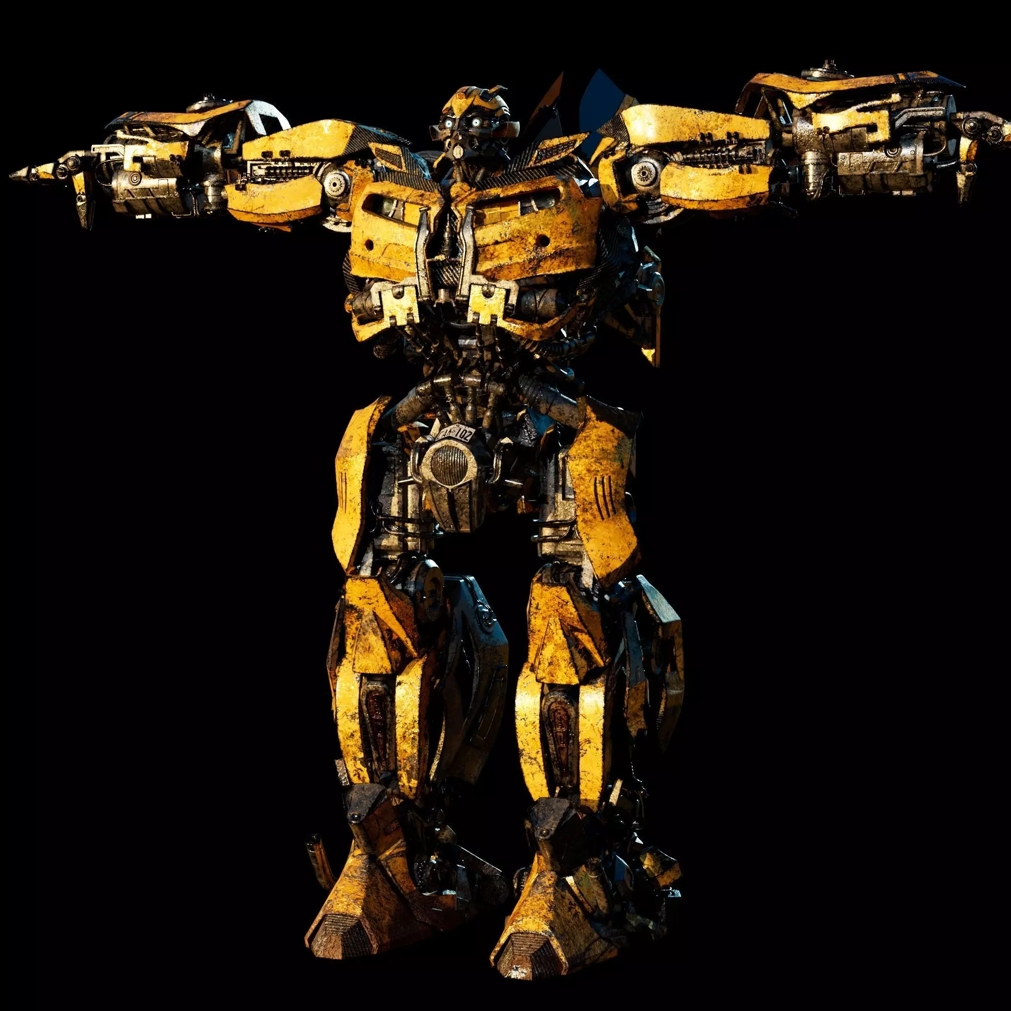 Transformers - Bumblebee - Fully Rigged and Textured 3D model_0