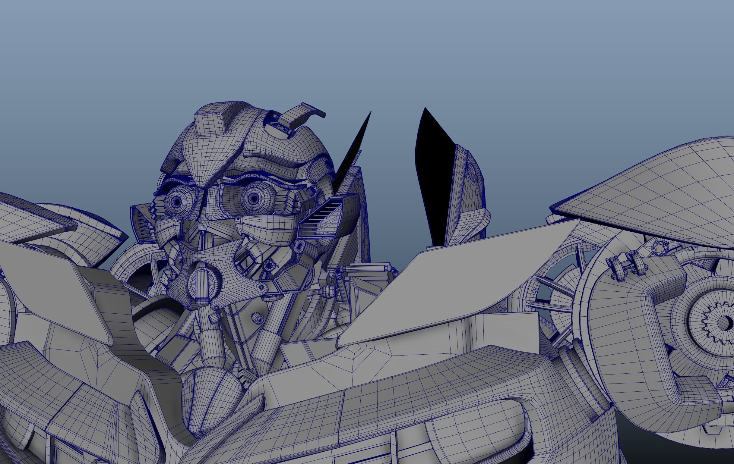 Transformers - Bumblebee - Fully Rigged and Textured 3D model_12