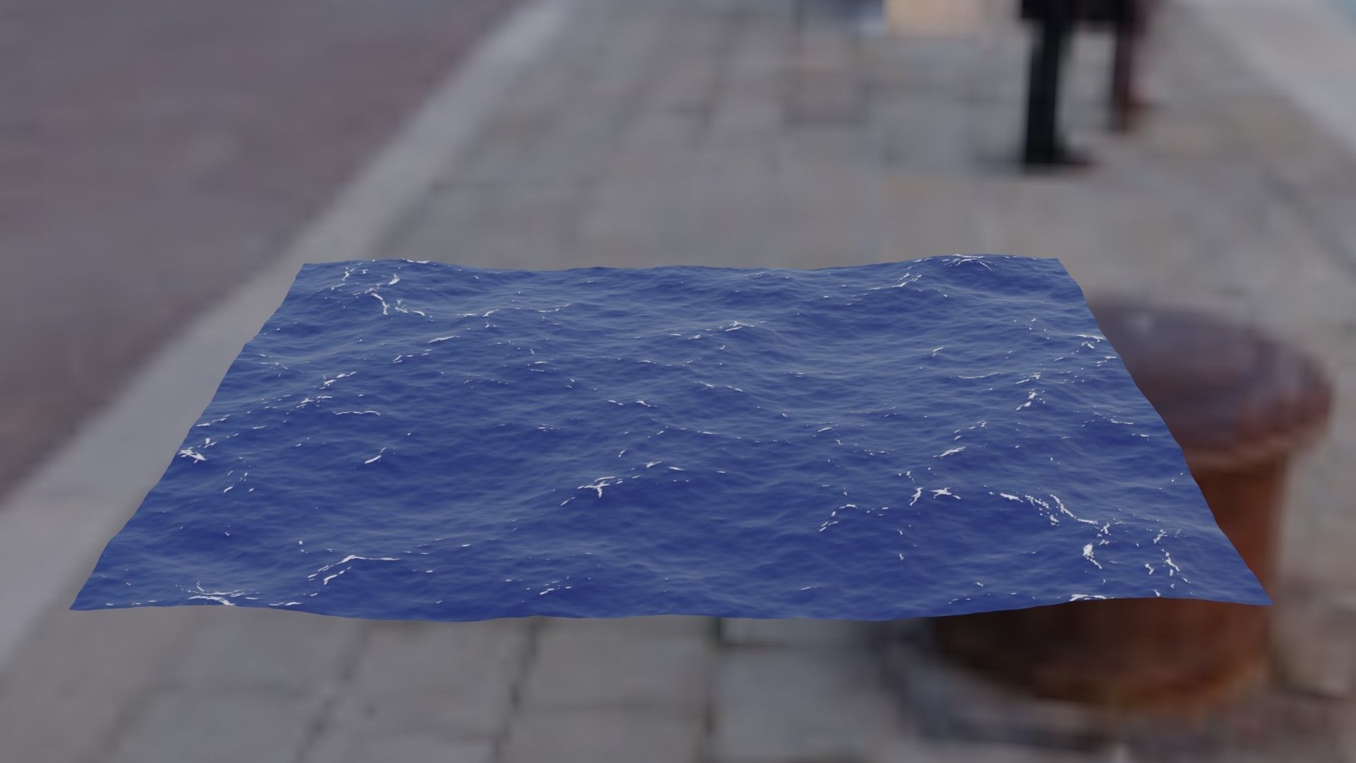 Animated ocean 3D model Low-poly 3D model_5