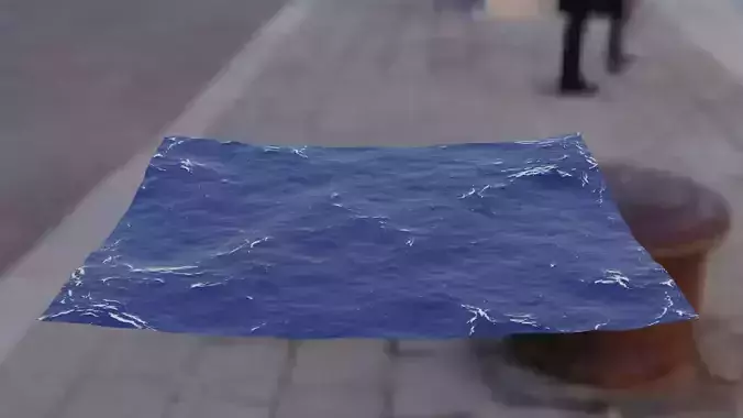 Animated ocean 3D model Low-poly 3D model