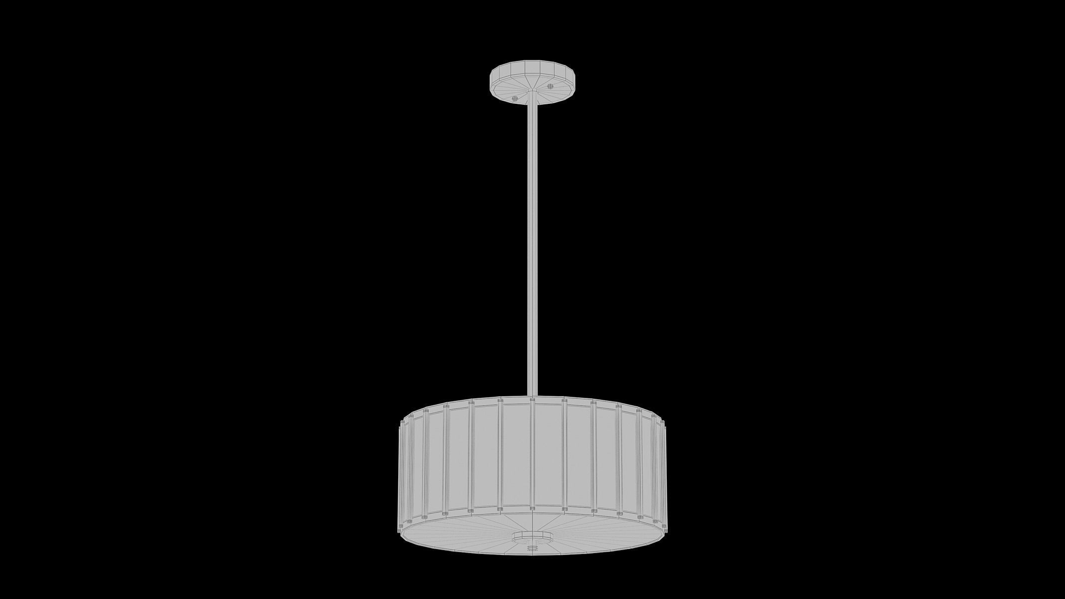 Aaru Fabric Semi Flush Mount MK4P 3D model_3