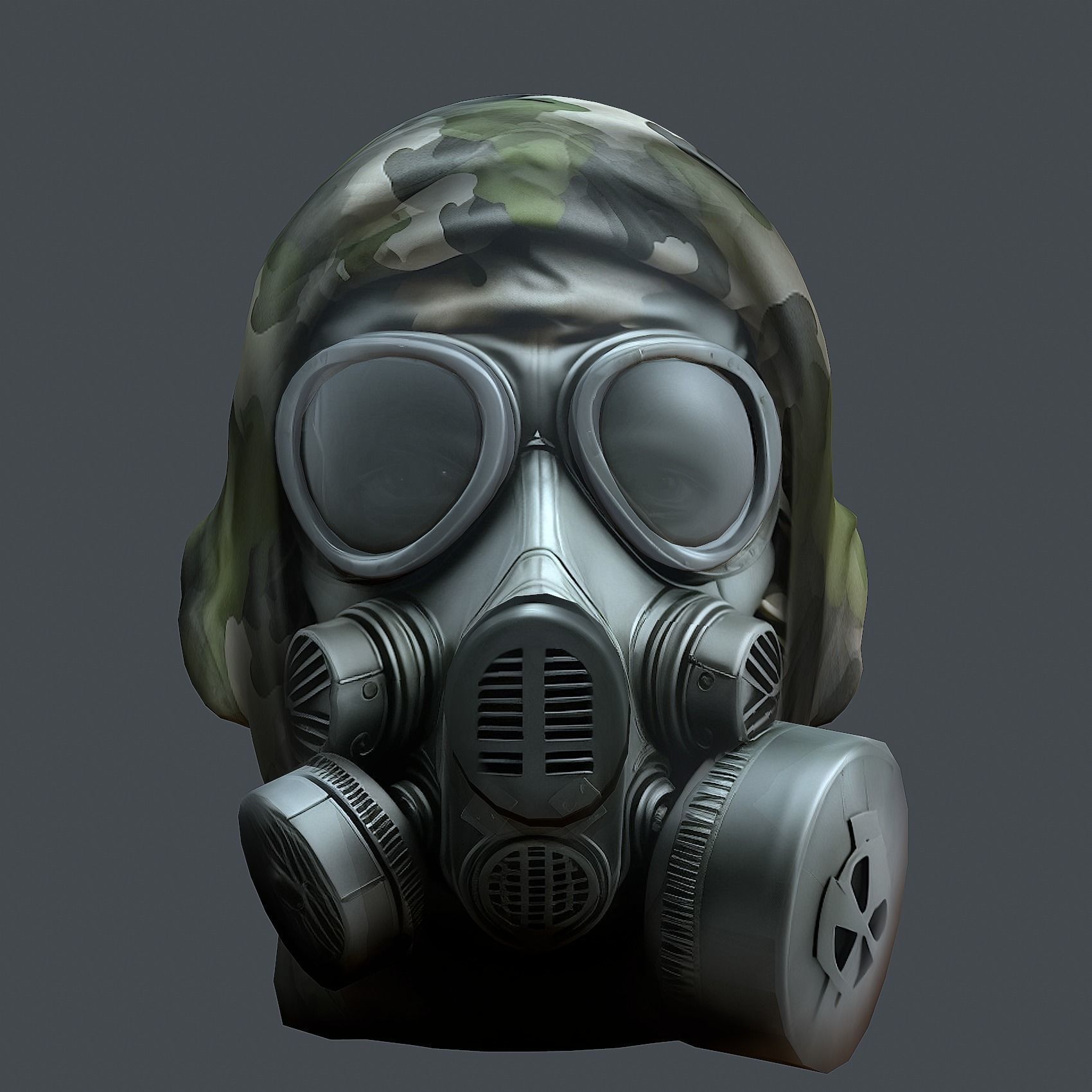 Helmet 3d model military combat Military scifi helmet Low-poly Low-poly 3D model_1