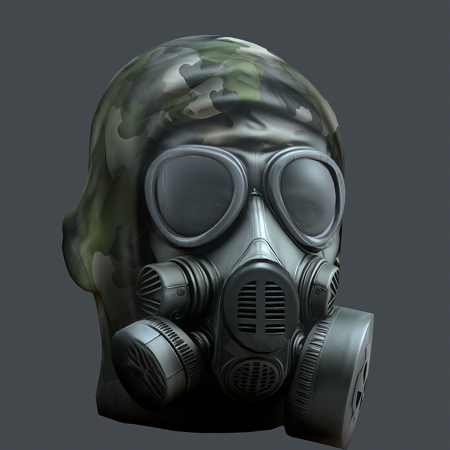 Helmet 3d model military combat Military scifi helmet Low-poly Low-poly 3D model_2