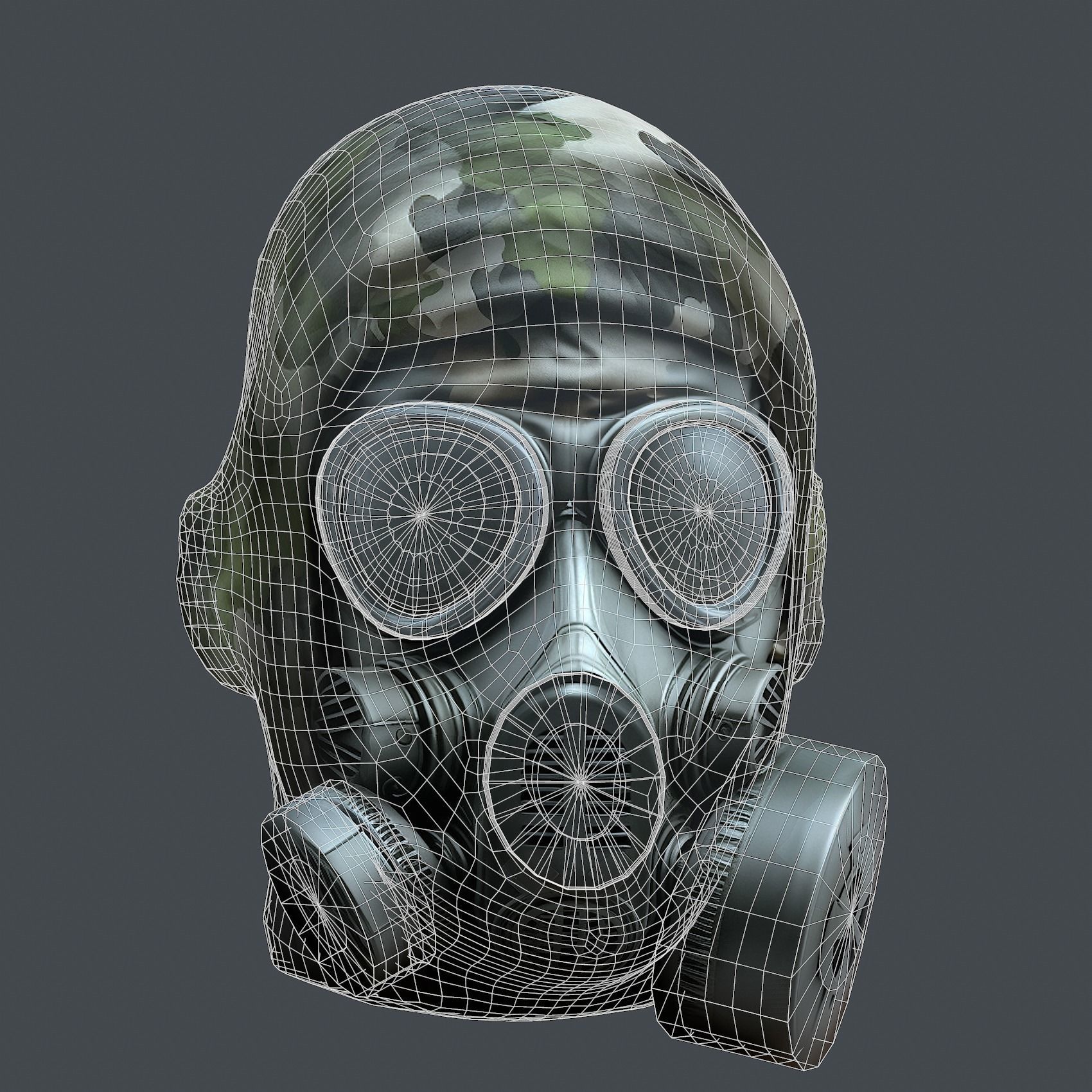 Helmet 3d model military combat Military scifi helmet Low-poly Low-poly 3D model_9