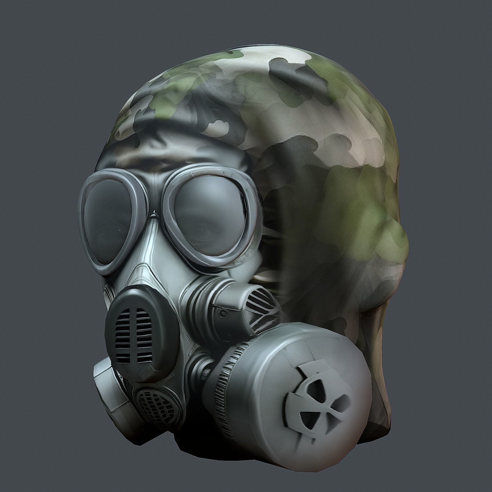 Helmet 3d model military combat Military scifi helmet Low-poly Low-poly 3D model_7