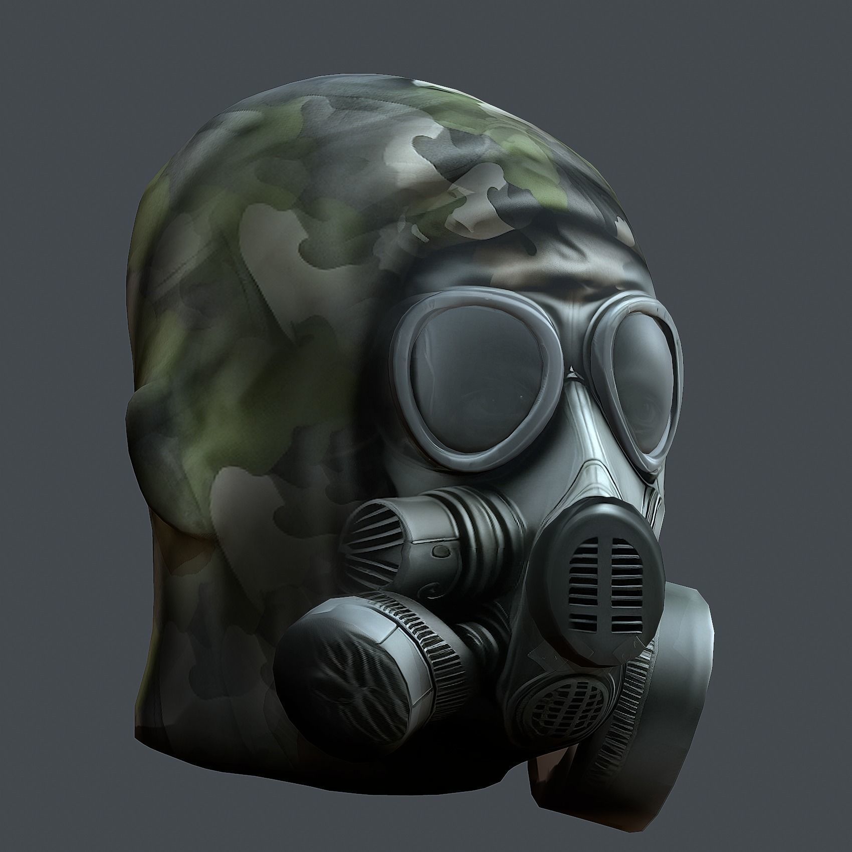 Helmet 3d model military combat Military scifi helmet Low-poly Low-poly 3D model_6