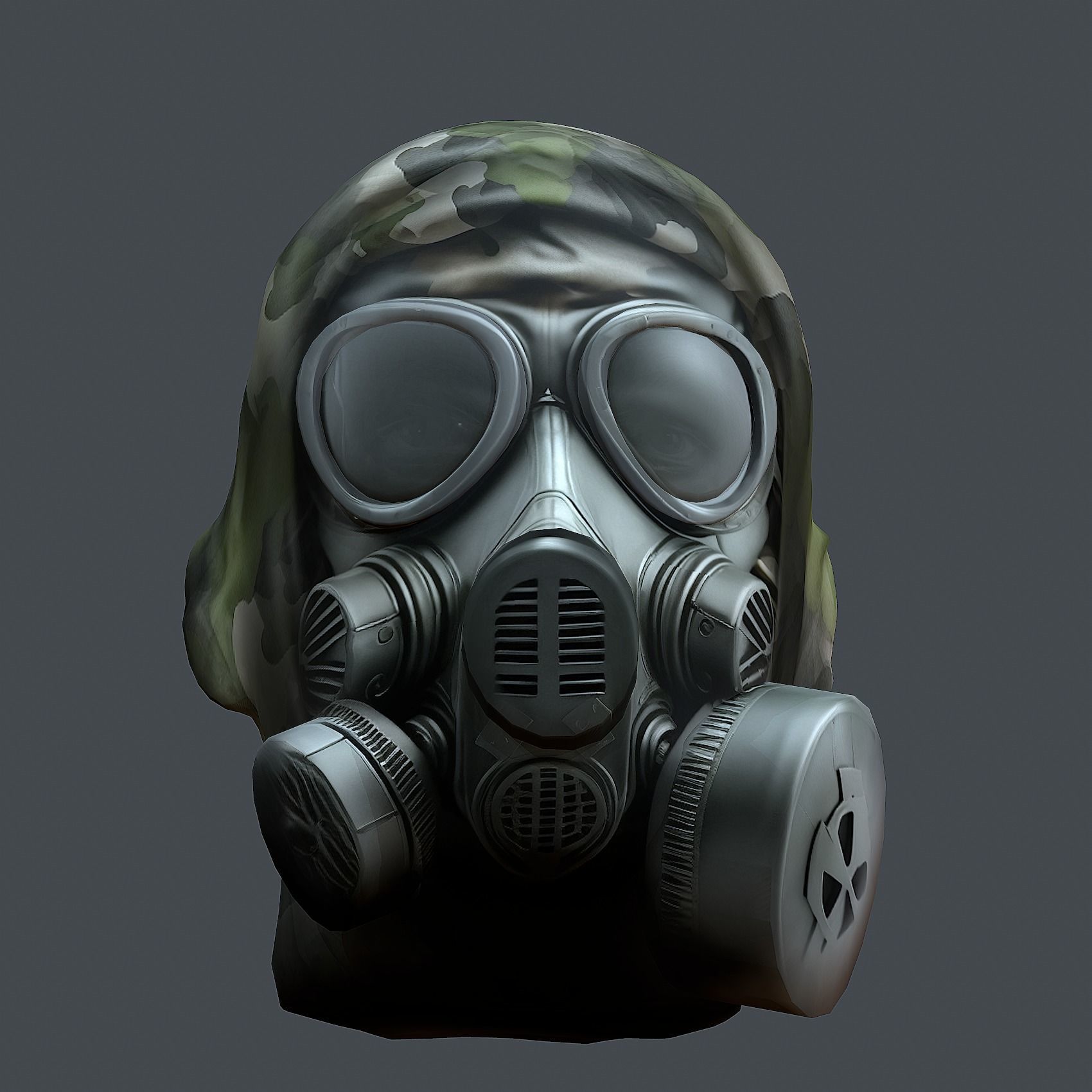 Helmet 3d model military combat Military scifi helmet Low-poly Low-poly 3D model_5