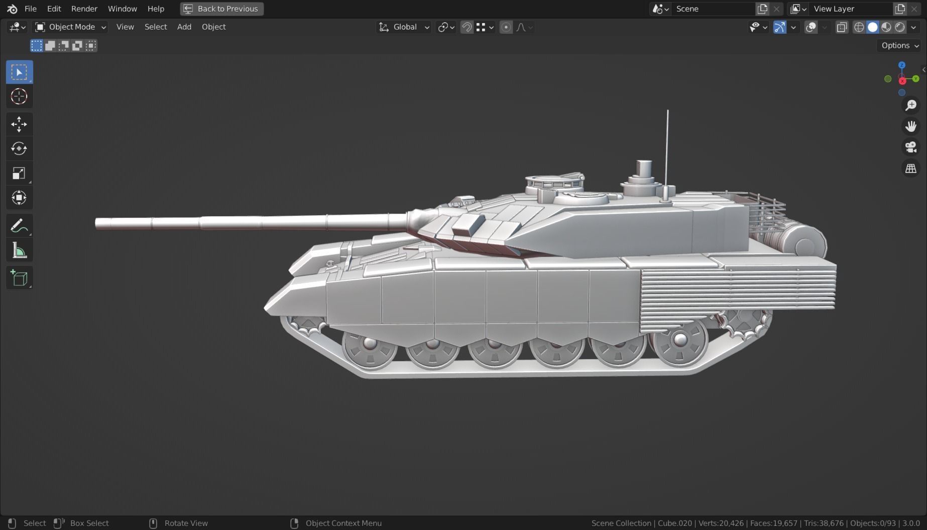 T90 TANK BASE MESH Low-poly 3D model_2