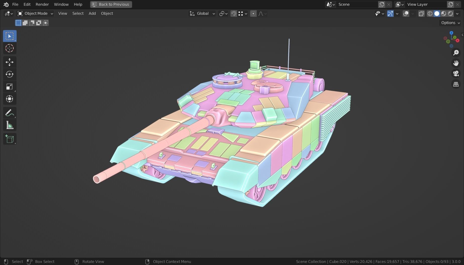T90 TANK BASE MESH Low-poly 3D model_16
